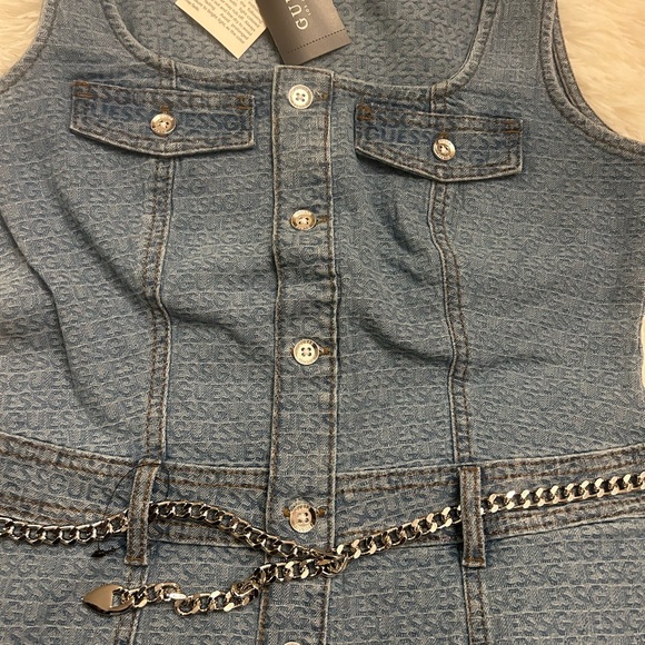 Guess Denim Button-Front Mini Dress - Picture 7 of 10